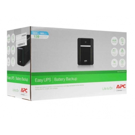 ИБП APC Easy-UPS BVX1600LI-GR black (BVX1600LI-GR) - фото 10