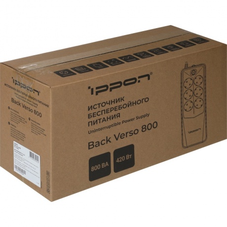 ИБП Ippon Back Verso 800 420Вт 800ВА черный - фото 12