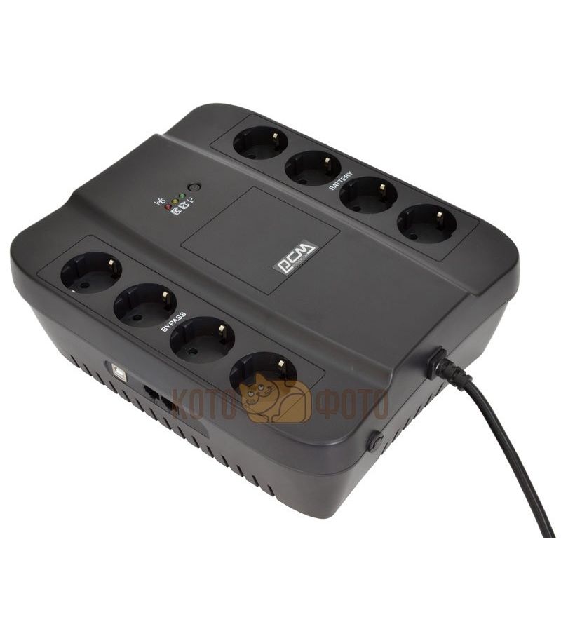 ИБП Powercom PCM SPD-1000U 550Вт 1000ВА черный цена и фото