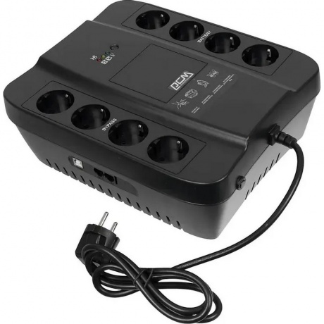 ИБП Powercom Spider SPD-850U 510Вт 850ВА черный - фото 3