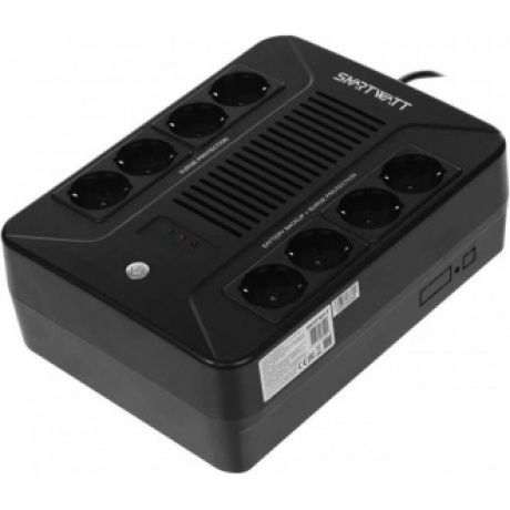 

ИБП SMARTWATT UPS SAFE PRO 800 Line-interactive 800VA/480W Brick (Euro x8, LED, 275x210x95(мм), 5,8 кг, гарантия 3года (ИБП) 12мес (АКБ)) (3703020270003)