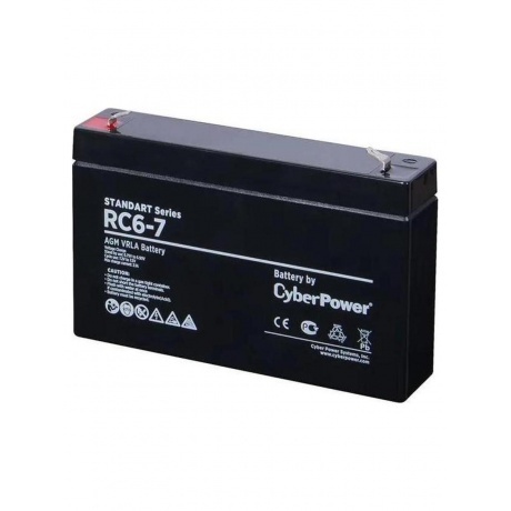 

Аккумуляторная батарея CyberPower RC 6-7 напряжение 6В, емкость 7Ач, клемма F1 (ДхШхВ: 151х34х94мм Полная высота 100мм; Вес 1,2кг; Срок службы 6лет)