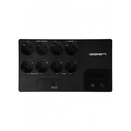 Источник бесперебойного питания Ippon Kirpich 850 480Вт 850ВА черный - фото 9