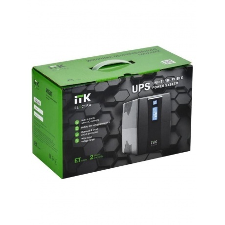 Источник бесперебойного питания ITK Electra EET-0600VA-1-001-S 360Вт 600ВА черный - фото 4