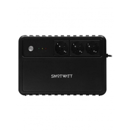 Источник бесперебойного питания Smartwatt Safe 600Вт 1000ВА черный - фото 3