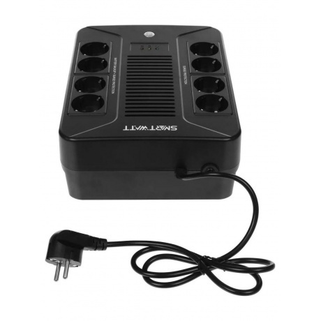 Источник бесперебойного питания Smartwatt Safe Pro 600Вт 1000ВА черный - фото 3