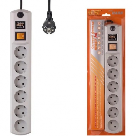 Сетевой фильтр Most H6 белый 2м - фото 7