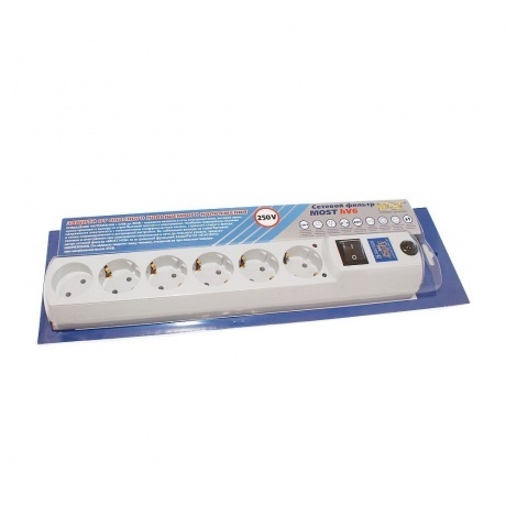 

Сетевой фильтр Most HV6 белый 5м + защита от 380 V