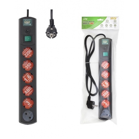 

Сетевой фильтр Most LRG 1.6м черный