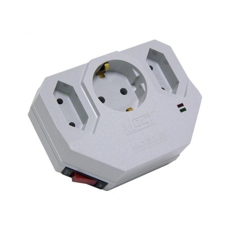 Сетевой фильтр Most MHV адаптер на 3 розетки белый защита от 380 V 1311₽