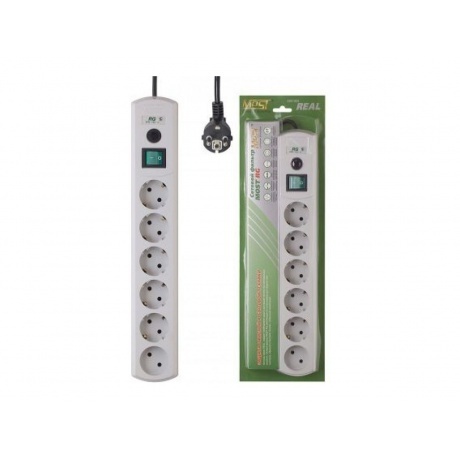 

Сетевой фильтр Most RG белый 3м (6 розеток)