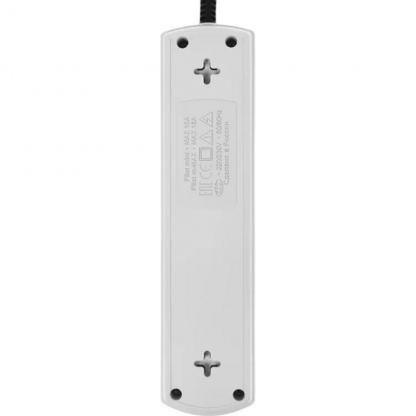 Сетевой фильтр Pilot mini 5м (4 розетки) белый - фото 4