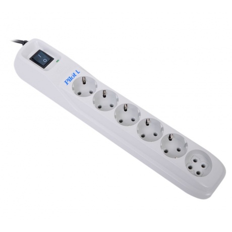 Сетевой фильтр Pilot L 7м 6 розеток белый 2423₽