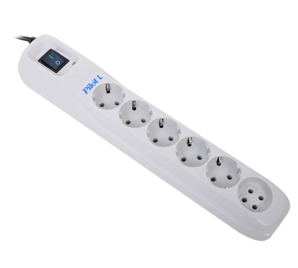 Сетевой фильтр Pilot L 7м (6 розеток) белый