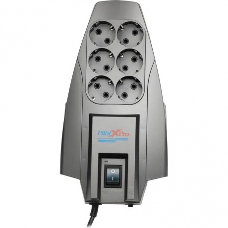 Сетевой фильтр Pilot X-Pro 3м (6 розеток) серый - фото 2