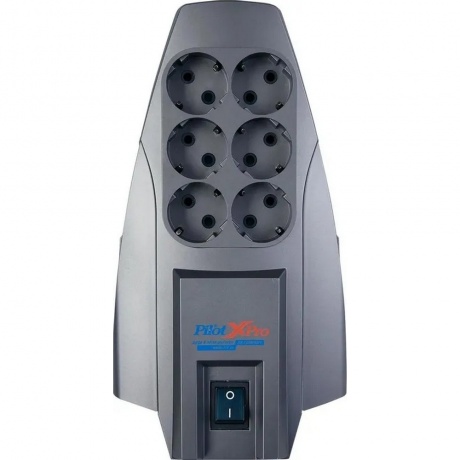 Сетевой фильтр Pilot X-Pro 3м (6 розеток) серый - фото 3