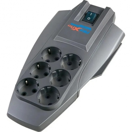 Сетевой фильтр Pilot X-Pro 3м (6 розеток) серый - фото 4