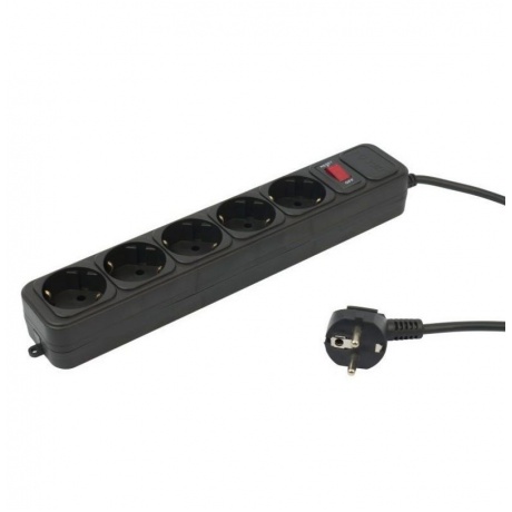Сетевой фильтр PC Pet AP01006-3-BK 3м (5 розеток) черный