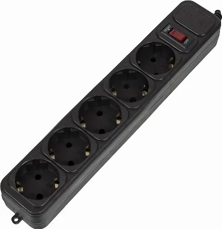 Сетевой фильтр PC Pet AP01006-E-BK 1.8м (5 розеток) черный