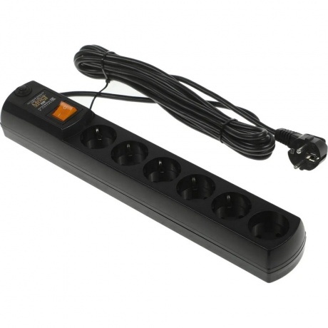 Сетевой фильтр Most HP 5м (6 розеток) черный - фото 1