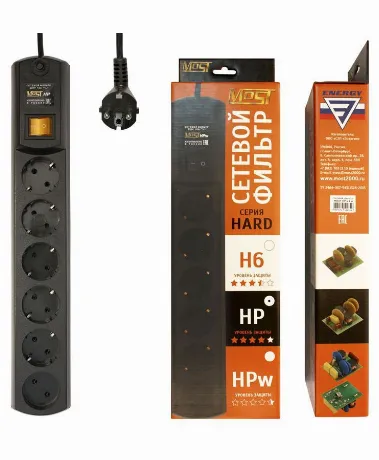Сетевой фильтр Most HP 5м (6 розеток) черный