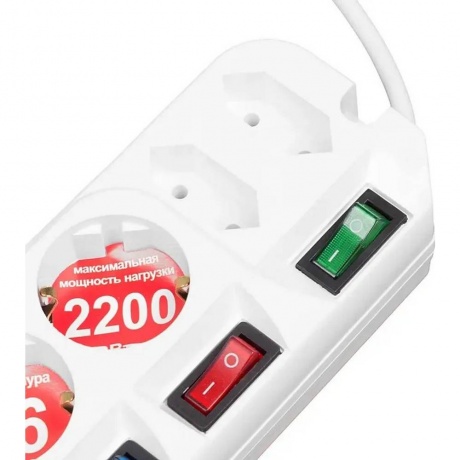Сетевой фильтр Most A10 1.6м (6 розеток) белый - фото 5