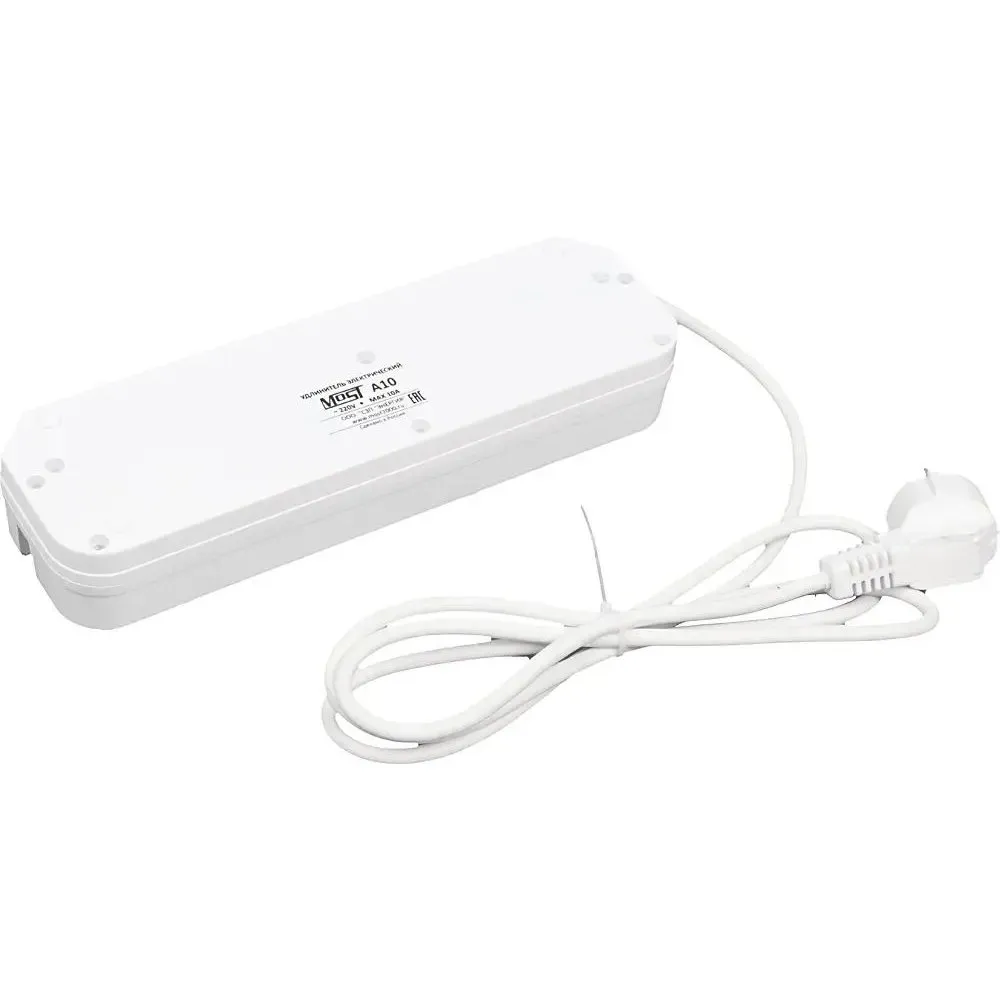 Сетевой фильтр Most A10 1.6м (6 розеток) белый - фото 3