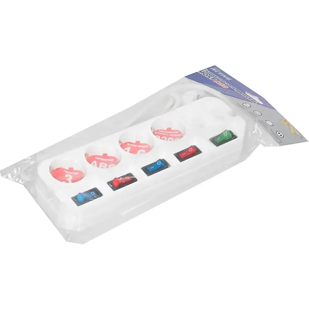 Сетевой фильтр Most A10 1.6м (6 розеток) белый - фото 5