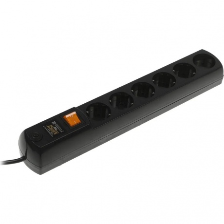 Сетевой фильтр Most H6 5м (6 розеток) черный - фото 2