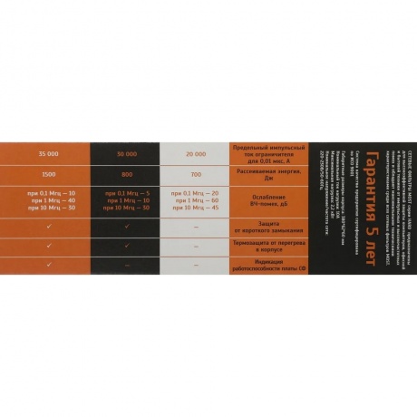 Сетевой фильтр Most H6 5м (6 розеток) черный - фото 8