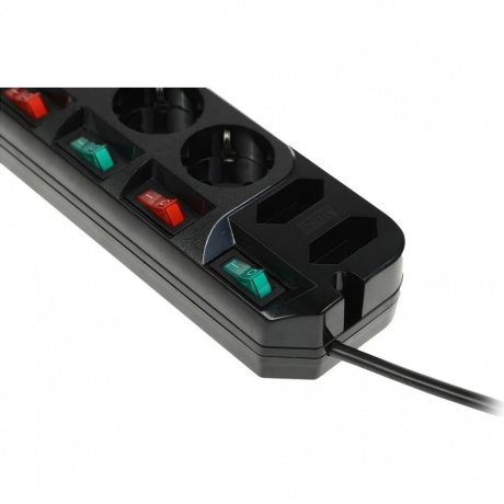 Сетевой фильтр Most A10 1.6м (6 розеток) черный - фото 3