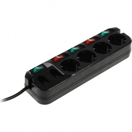 Сетевой фильтр Most A10 1.6м (6 розеток) черный - фото 5