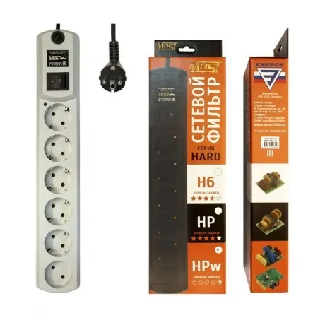 Сетевой фильтр Most HPw 5м (6 розеток) белый
