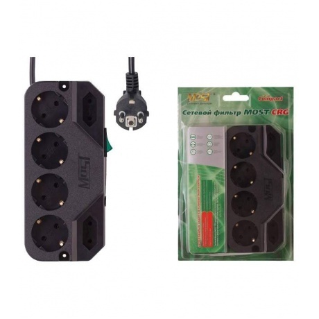 

Сетевой фильтр Most СRG 2м (6 розеток) черный