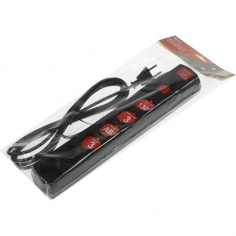 Сетевой фильтр Most LR 3м (6 розеток) черный - фото 8