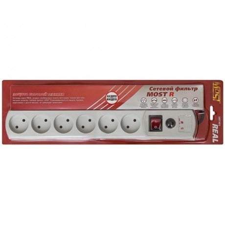 Сетевой фильтр Most R 7м 6 розеток белый 1334₽