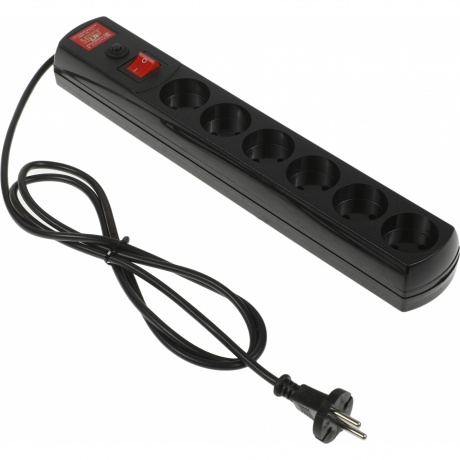 Сетевой фильтр Most LR 1.7м (6 розеток) черный - фото 2