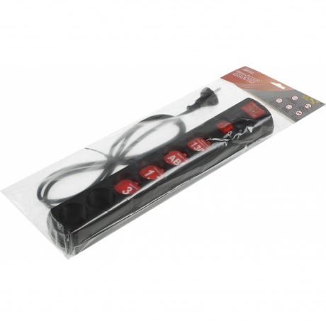 Сетевой фильтр Most LR 1.7м (6 розеток) черный - фото 5