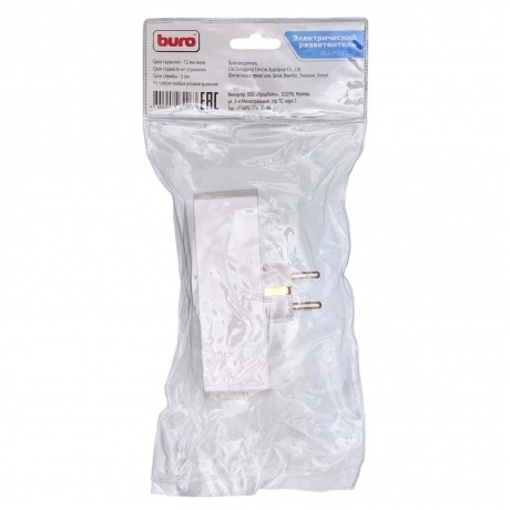 Резветвитель Buro BU-PS3G-W (3 розетки) белый - фото 6