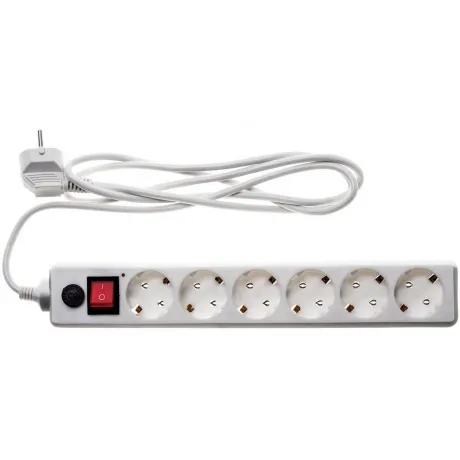 Сетевой фильтр Buro 600SH-16-1.8-W 1.8м (6 розеток) белый