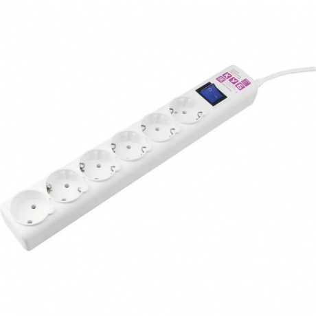 Сетевой фильтр Power Cube SPG(5+1)-16B-5М-WHITE 5м (6 розеток) белый