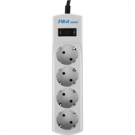 Сетевой фильтр Pilot mini 10м (4 розетки) белый - фото 2