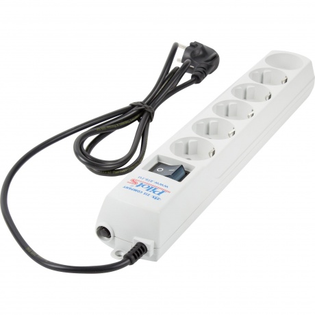 Сетевой фильтр Pilot S 1.8м (6 розеток) белый - фото 2