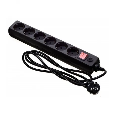 Сетевой фильтр Buro 600SH-16-1.8-B 1.8м (6 розеток) черный