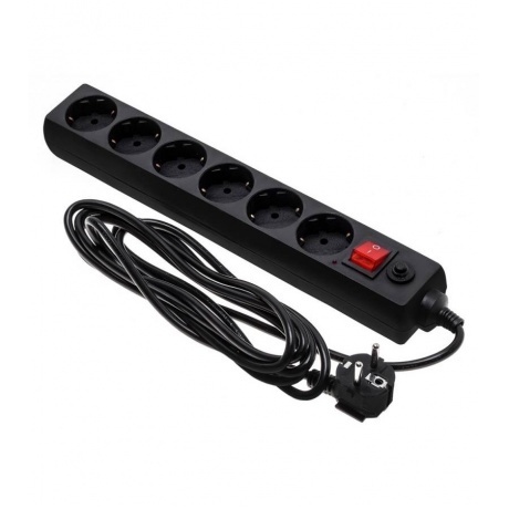 

Сетевой фильтр Buro 600SH-16-3-B 3м (6 розеток) черный