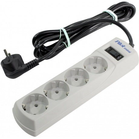 

Сетевой фильтр Pilot mini 3м (4 розетки) белый
