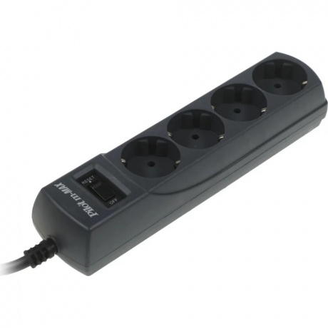 Сетевой фильтр Pilot m-MAX 5м (4 розетки) черный - фото 2
