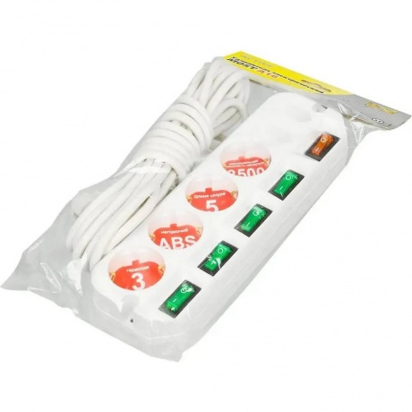 Сетевой фильтр Most A16 5м (6 розеток) белый - фото 7