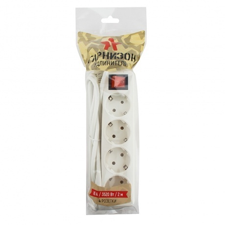 Удлинитель Гарнизон ELB-G4-W-5 5м (4 розетки) - фото 4