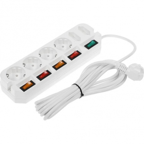 Сетевой фильтр Most A10 5м (6 розеток) белый - фото 7